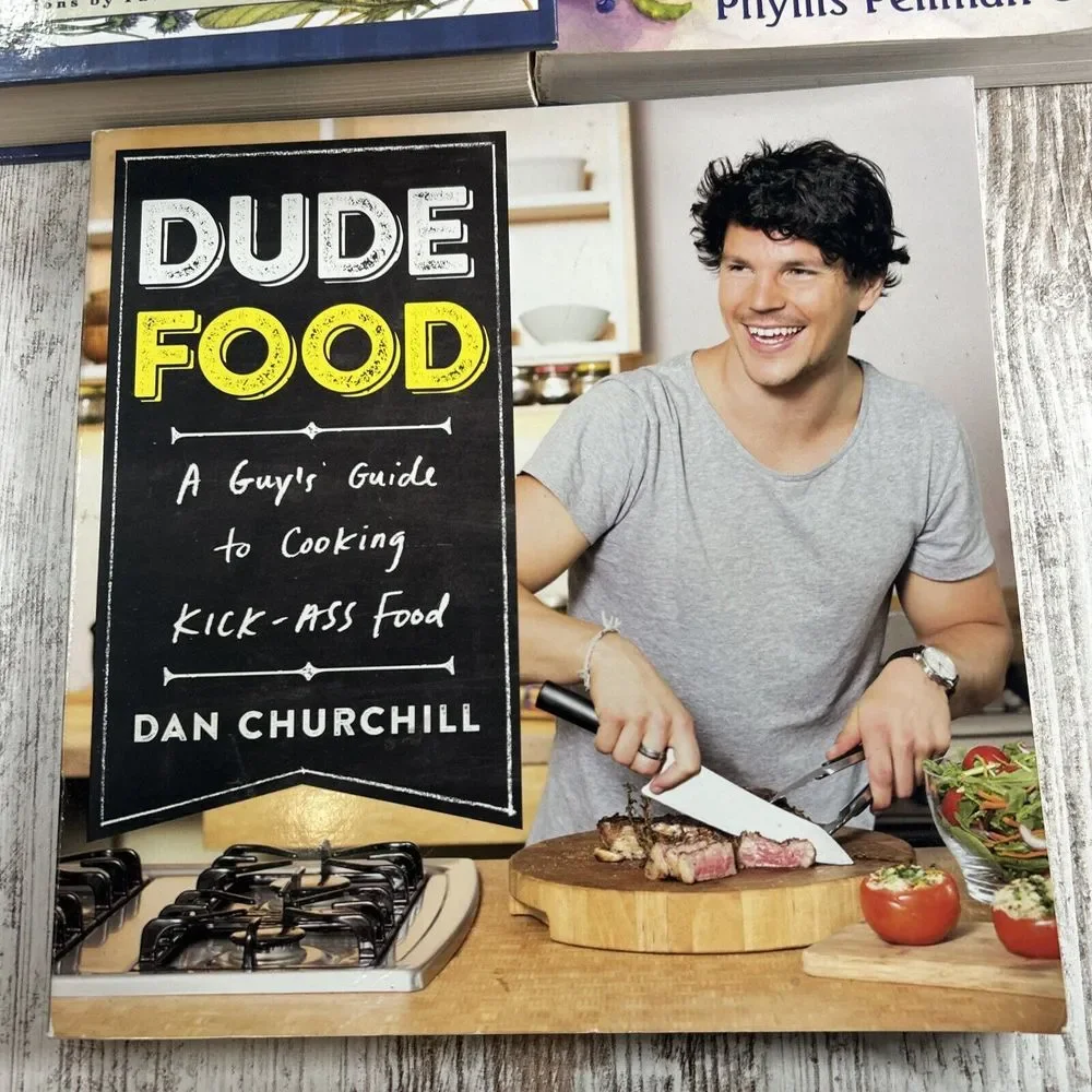Lot Of 3 Cookbooks-Family Health Cookbook, Fix It And‎ Forget It, Dude Food
